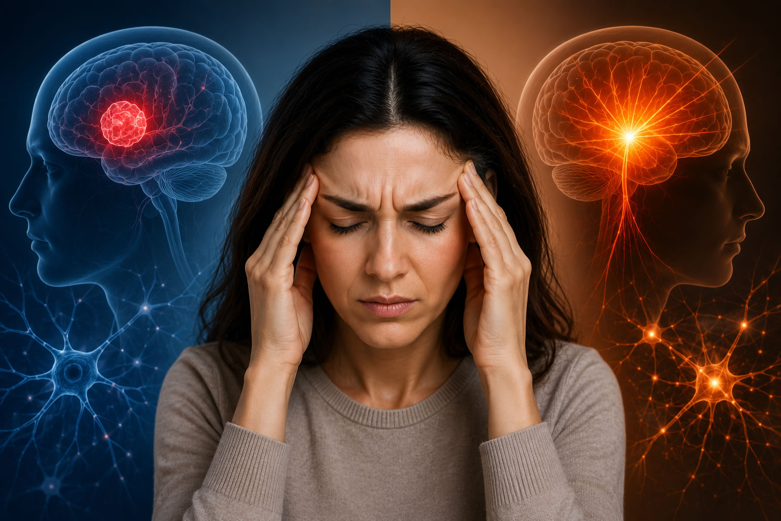 Dor de cabeça de tumor cerebral x enxaqueca